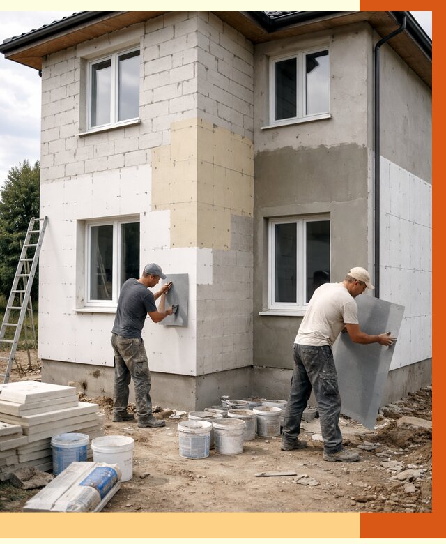 Утепление дома из газобетона в Слободской от 4328 руб./м² — заказать у ТепломастерСлб